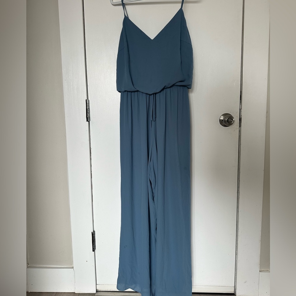 David's Bridal Blue Jumpsuit
